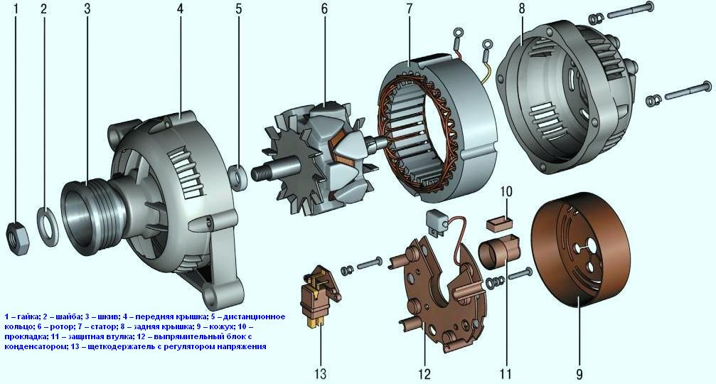 Схема генератора Opel